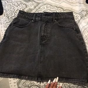Black jean skirt